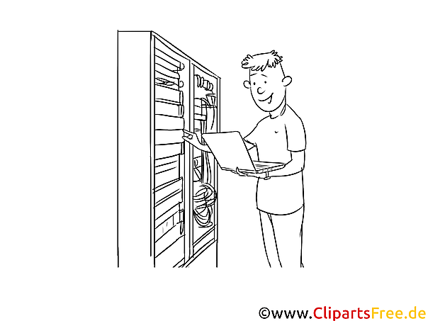 Black and white Clipart Fachinformatiker