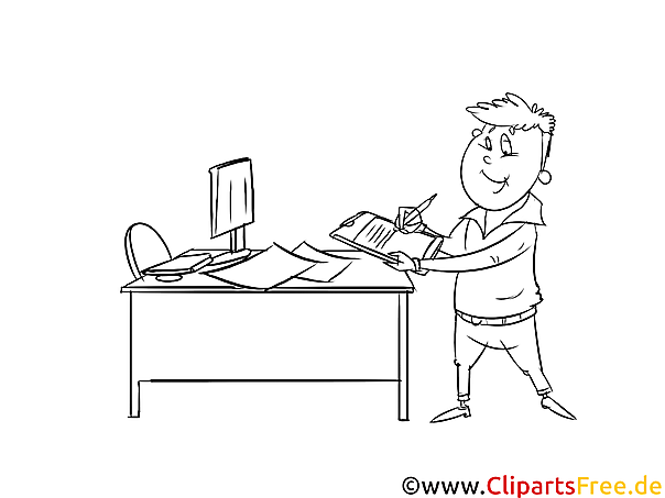 Fachmann Clipart schwarz weiß zum Thema Ausbildungsberufe