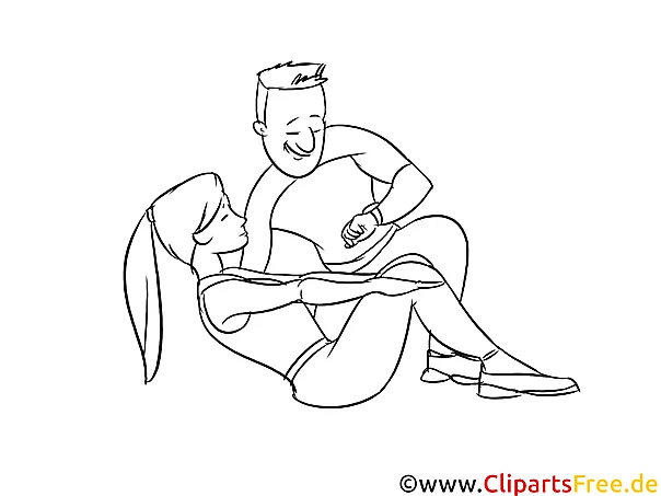 Fitnesstrainer druckbare schwarz-weiße Cliparts, Grafiken zum Thema Berufe