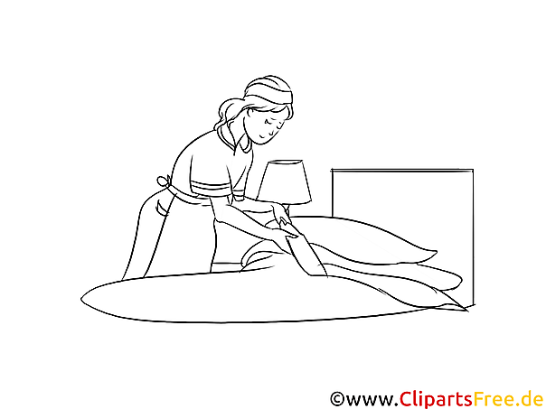 Hotelfachfrau, Zimmermädchen Clipart-Bilder für Präsentationen