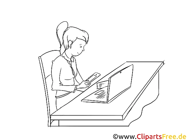Kaufmann für Marketingkommunikation Clipart, Grafik, Bild schwarz-weiß