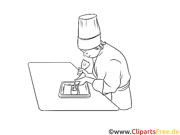 Konditoreifachverkäuferin Bild, Grafik schwarz-weiß