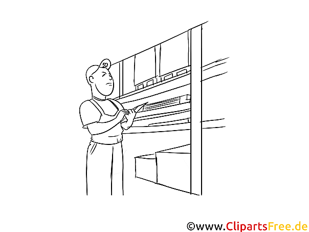 Lagerist schwarz-weiße Cliparts, Bilder, Grafiken