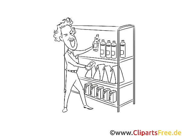 Schwarz-weiß Clipart Fachwirt für Vertrieb im Einzelhandel