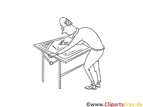 Schwarz weiß Clipart Ausbildung zum Technischen Systemplaner