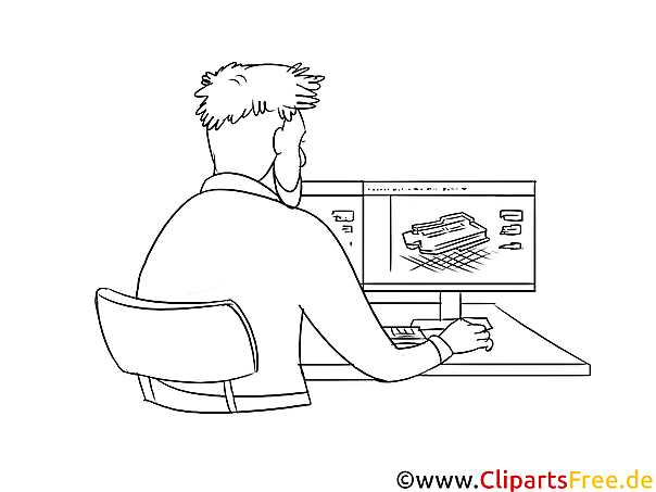 Technische Systemplaner druckbare schwarz-weiße Cliparts, Grafiken kostenlos