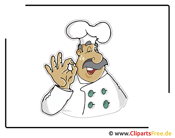 Cartoon chef-kok foto clipart gratis