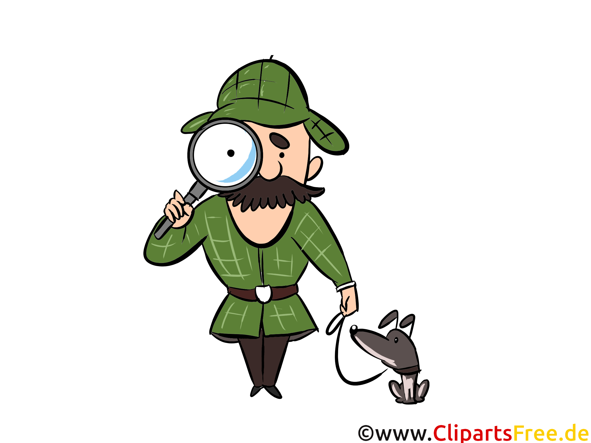 Animationsfigur Detektiv Cliparts, Bilder, Cartoons, Comis