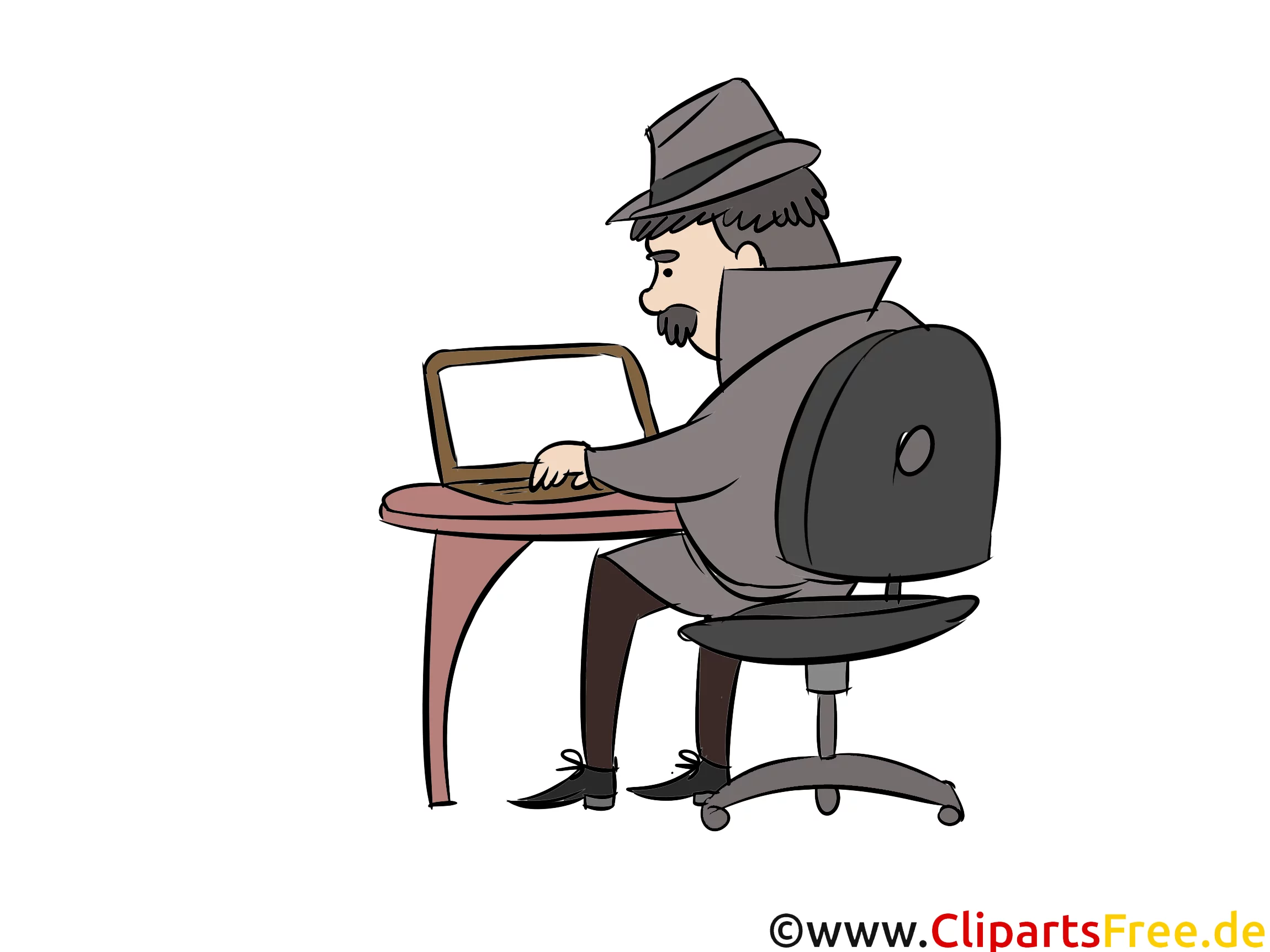 Hacker, Computer-Spezialist Illustration, Bild, Clipart