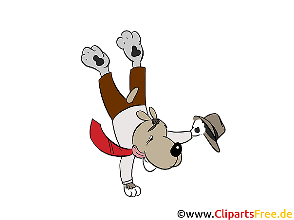 Hund im Anzug mit Kravatte Bild, Clipart, Illustration