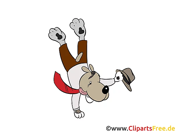 Hund im Anzug mit Kravatte Bild, Clipart, Illustration