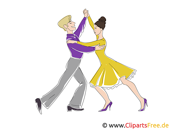 Tanzpaar Bild, Clipart, Illustration zum Drucken Tanzpaar Bild, Clipart, Illustration zum Drucken