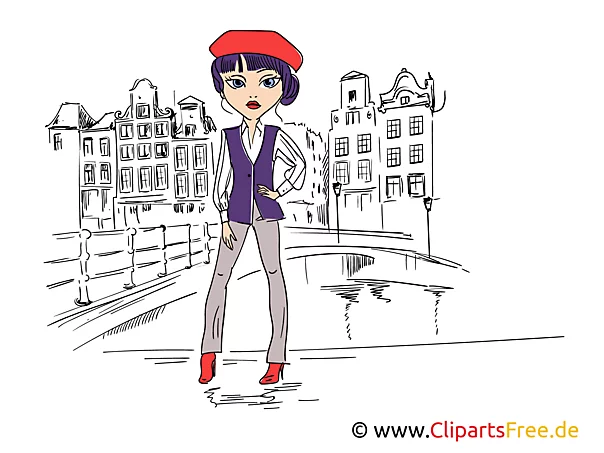 Beautiful women, top model illustration, image, clipart