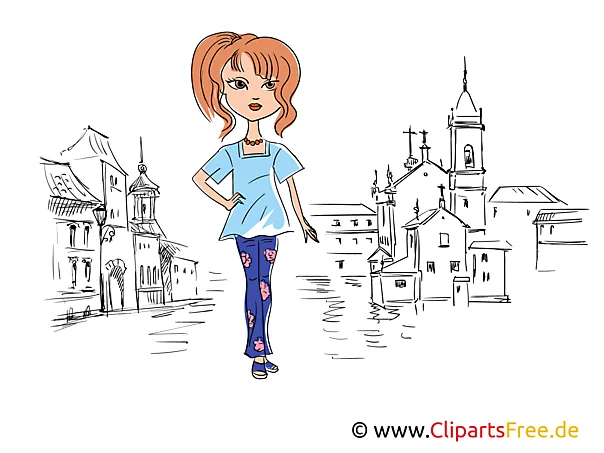 Clipart schöne Mode, Frau, Model, Topmodel