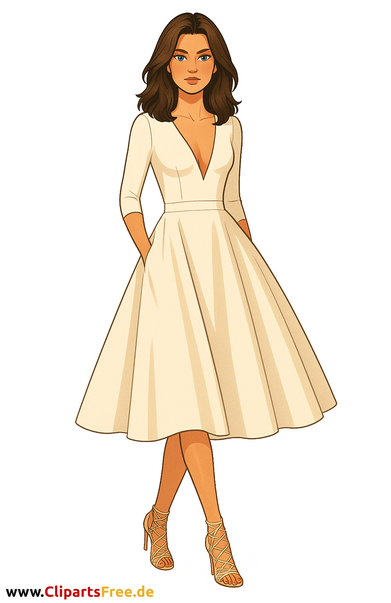 Frau im Sommerkleid Illustration