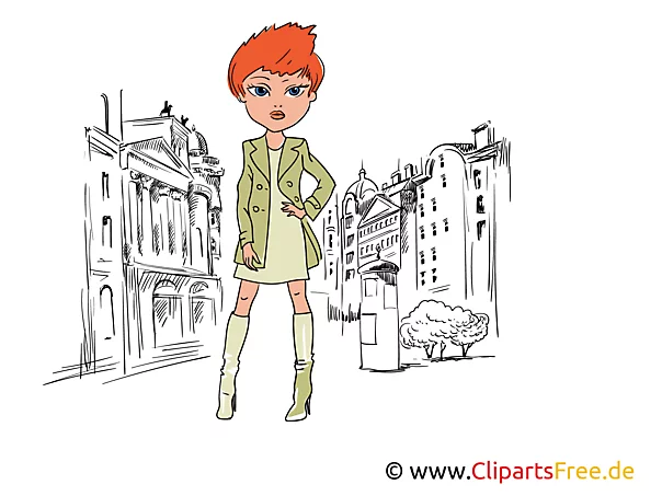 Girl, Top Model, Star, Women Illustration, Clipart