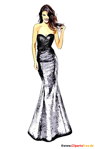 Schöne Frau im Abendkleid Illustration, Bild, PNG Clipart