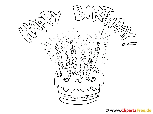 Ausmalbild zum Geburtstag