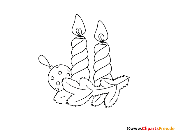 2 Kerzen Malvorlagen und Ausmalbilder zum Advent