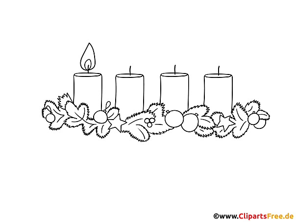 Ausmalbild zur Adventszeit zum Ausdrucken