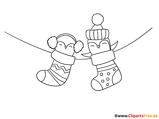 Bild zum Ausmalen lustige Pinguine