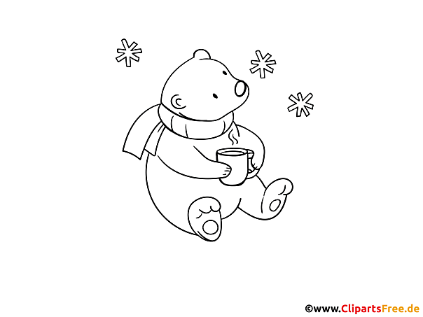 Eisbär Bild zum Ausmalen