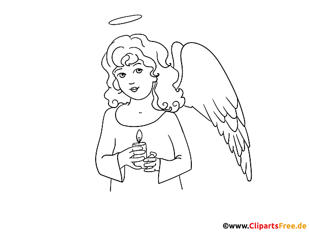 Engel Bild zum Drucken und Ausmalen