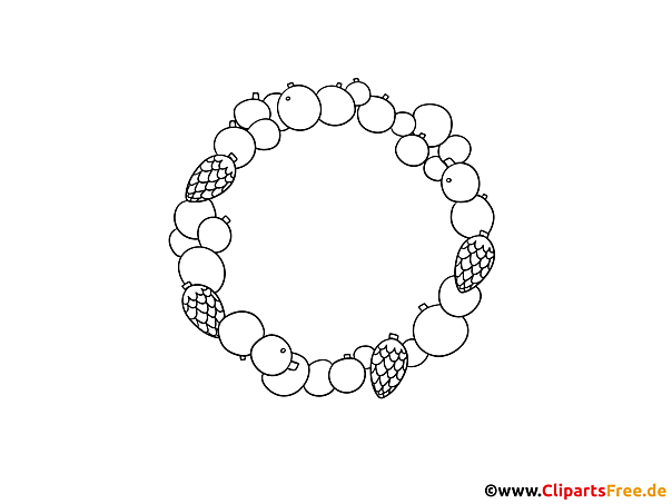 Kranz Ausmalbild für Lehrer und Schüler