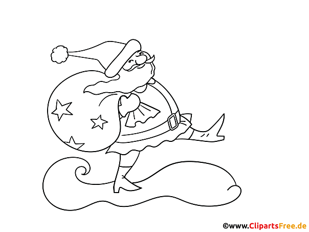 Malvorlage Santa Claus
