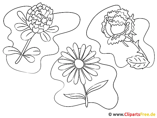 Bilder zum Malen und Ausdrucken Blumen
