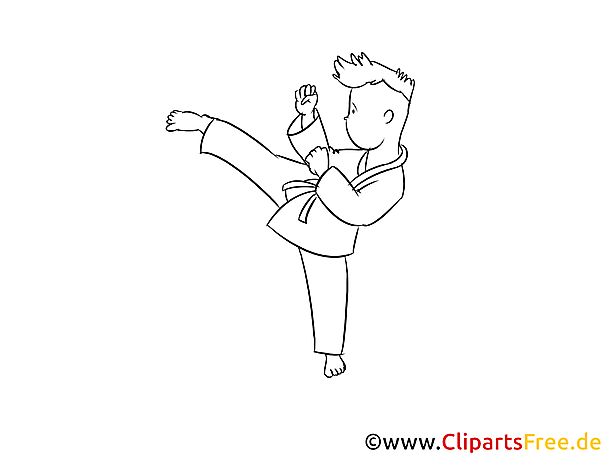 Malvorlage karate information