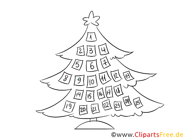 Kostenlose Weihnachts Malvorlage