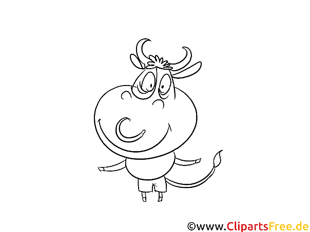 Lustige Kuh Malvorlage