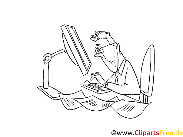 Malvorlage Office kostenlos