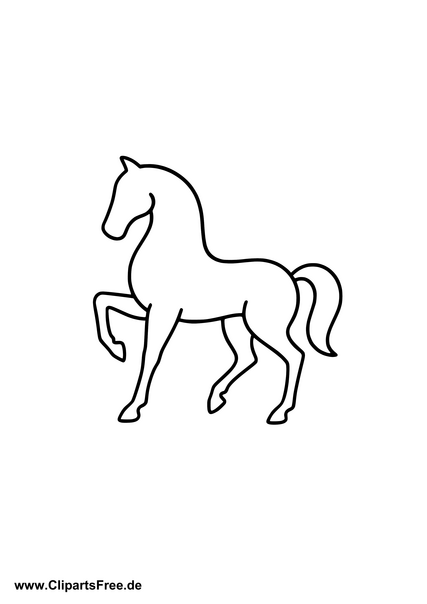 Malvorlage Pferd Silhouette herunterladen als PDF