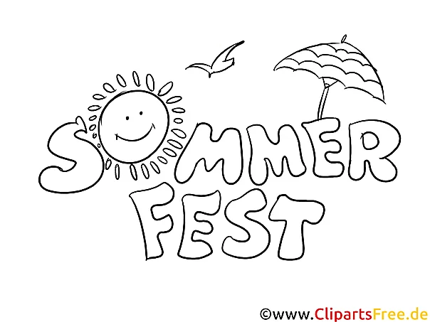 Malvorlage Sommerfest
