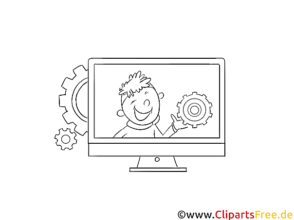 Malvorlage Technik, IT-Technologie