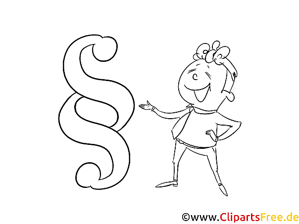 Paragraphenzeichen Bild zum Ausmalen