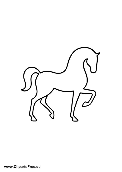 Pferd Silhouette PDF-Malvorlage