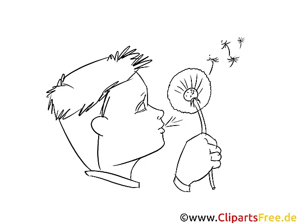 Pusteblume Ausmalbild kostenlos