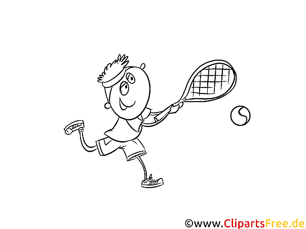 Tennis Clipart-Malvorlage