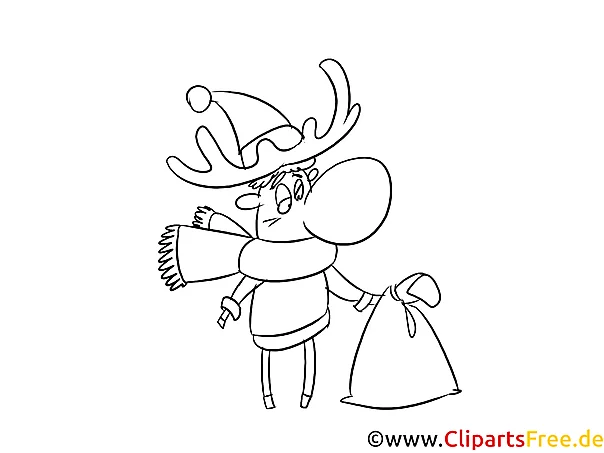 Weihnachtelch Malvorlage