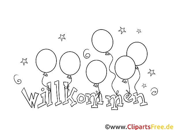 Willkommen Malvorlage
