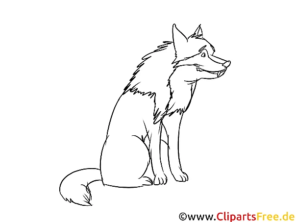 Wolf Mal-Vorlage