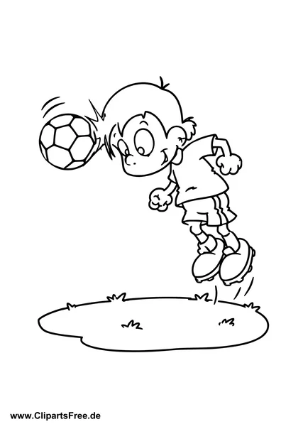 Kopfball Kinderfussball Ausmalbild