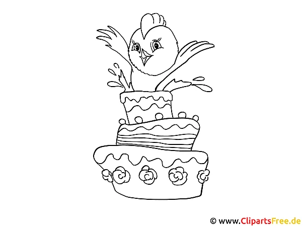Malvorlage zum Geburtstag