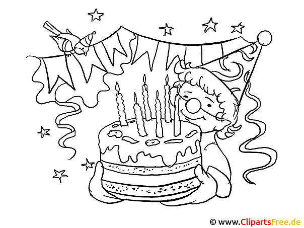 Zum Geburtstag Viel Gluck Bild Zum Ausmalen
