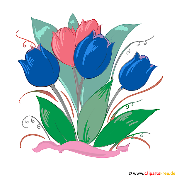 Blaue Tulpen Bild Clip Art Grafik Illustration Kostenlos