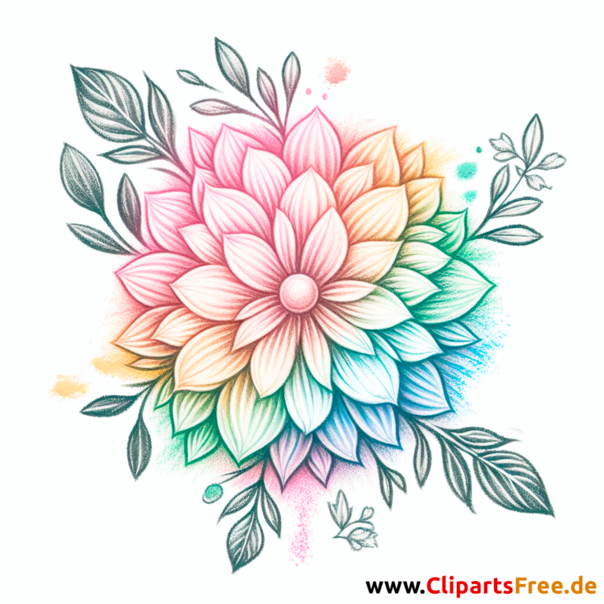 Blume Clipart kostenlos - Bilder zum Herunterladen