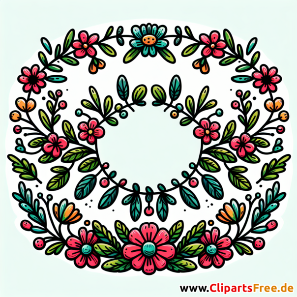 Blumengirlande Clipart - Bilder gratis herunterladen